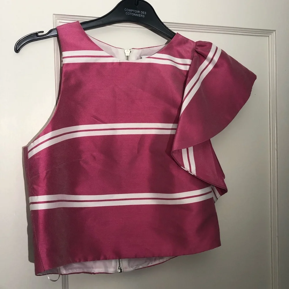 Mango Ruffle Shoulder Top - Picture 3 of 6